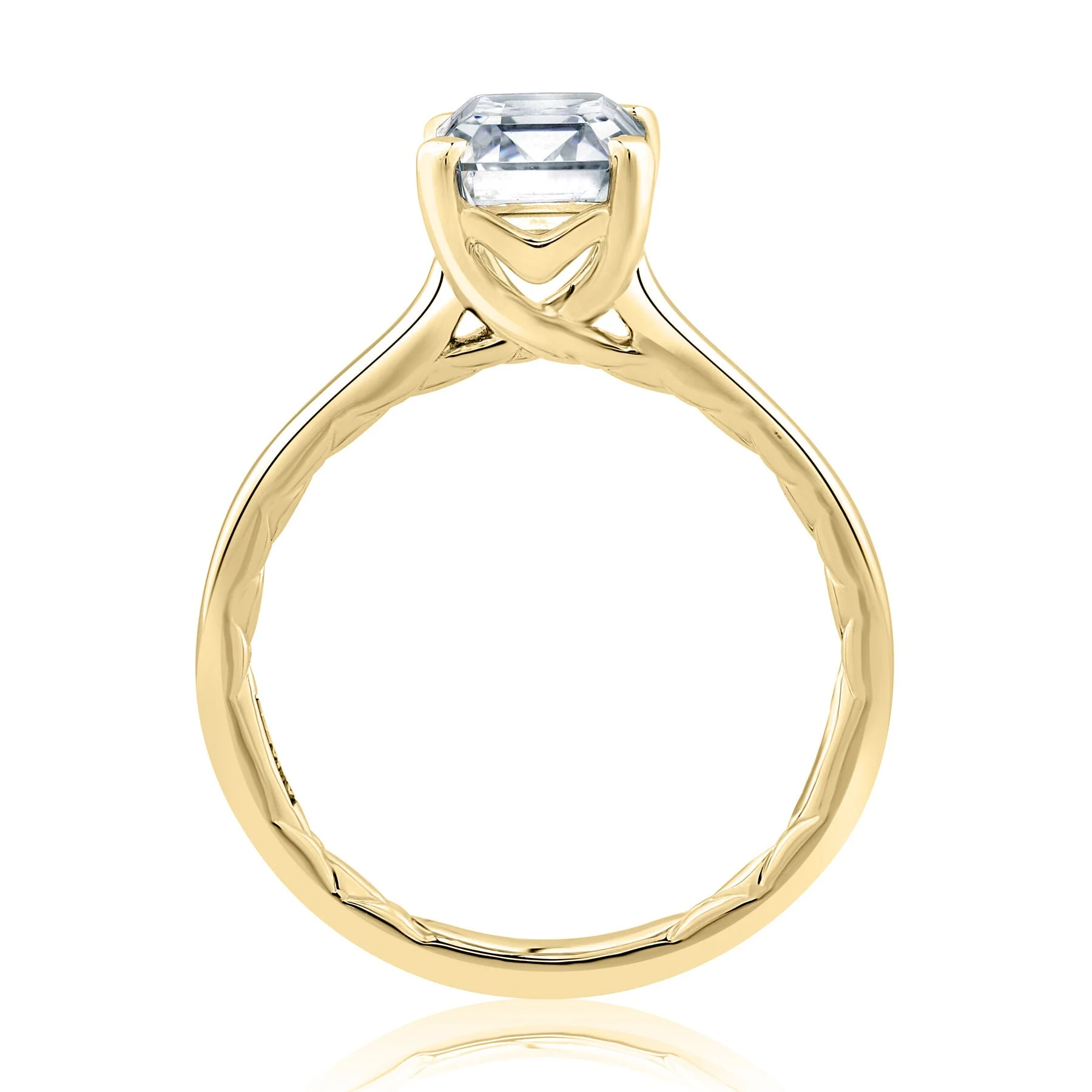 Quilted Solitaire Engagement Ring - Image 3