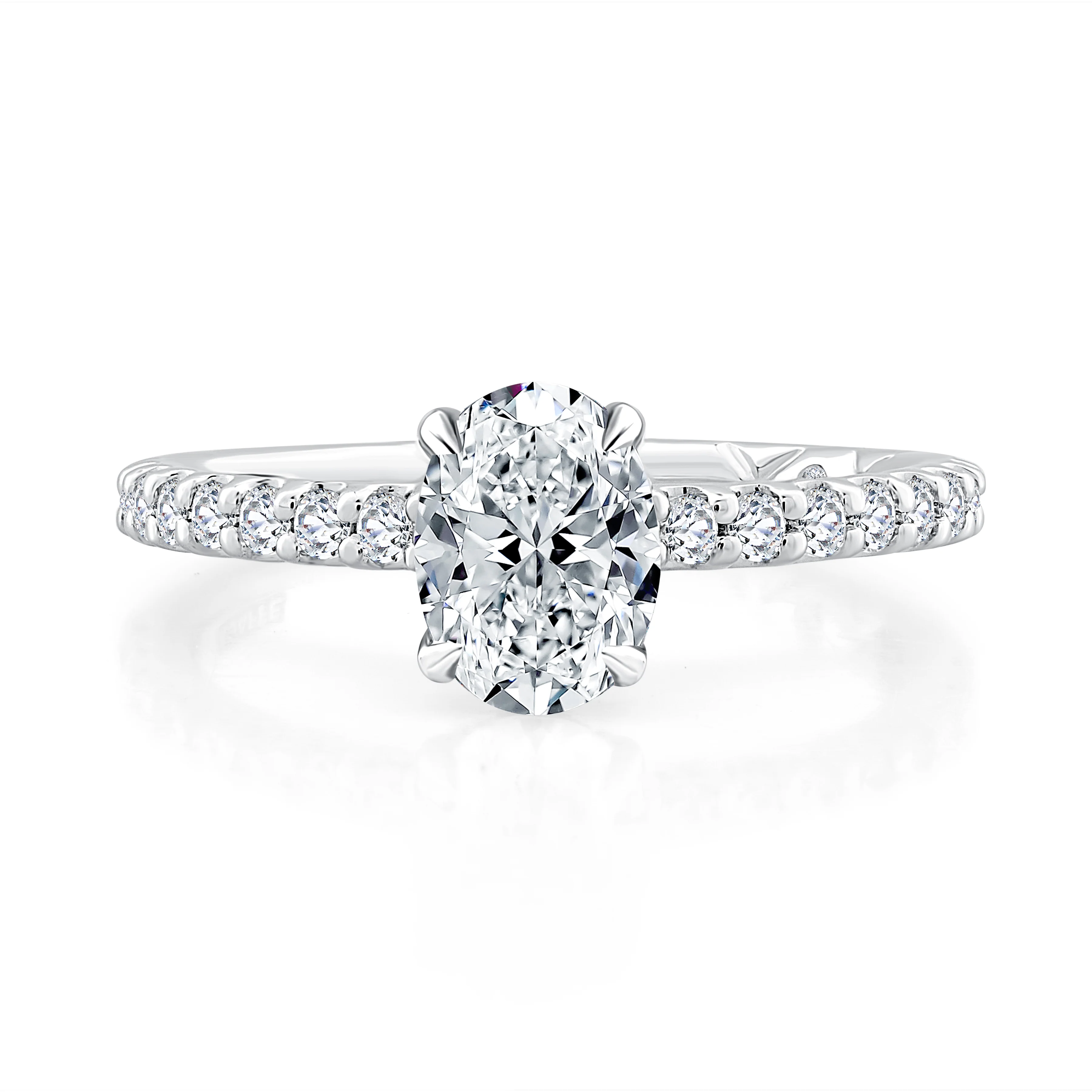 Hidden Halo Engagement Ring - Image 4