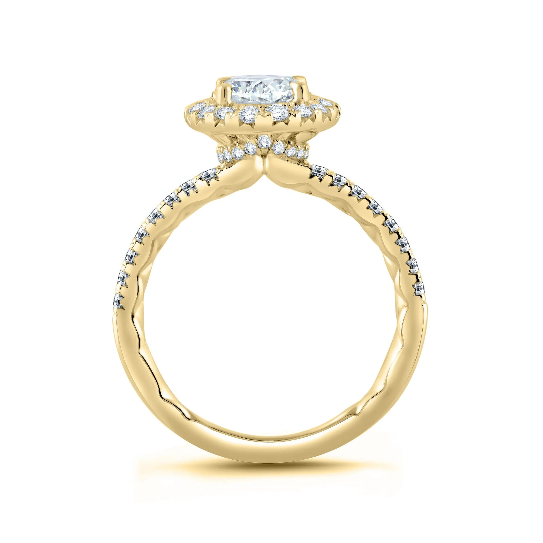 Quilted Halo Engagement Ring - Image 3