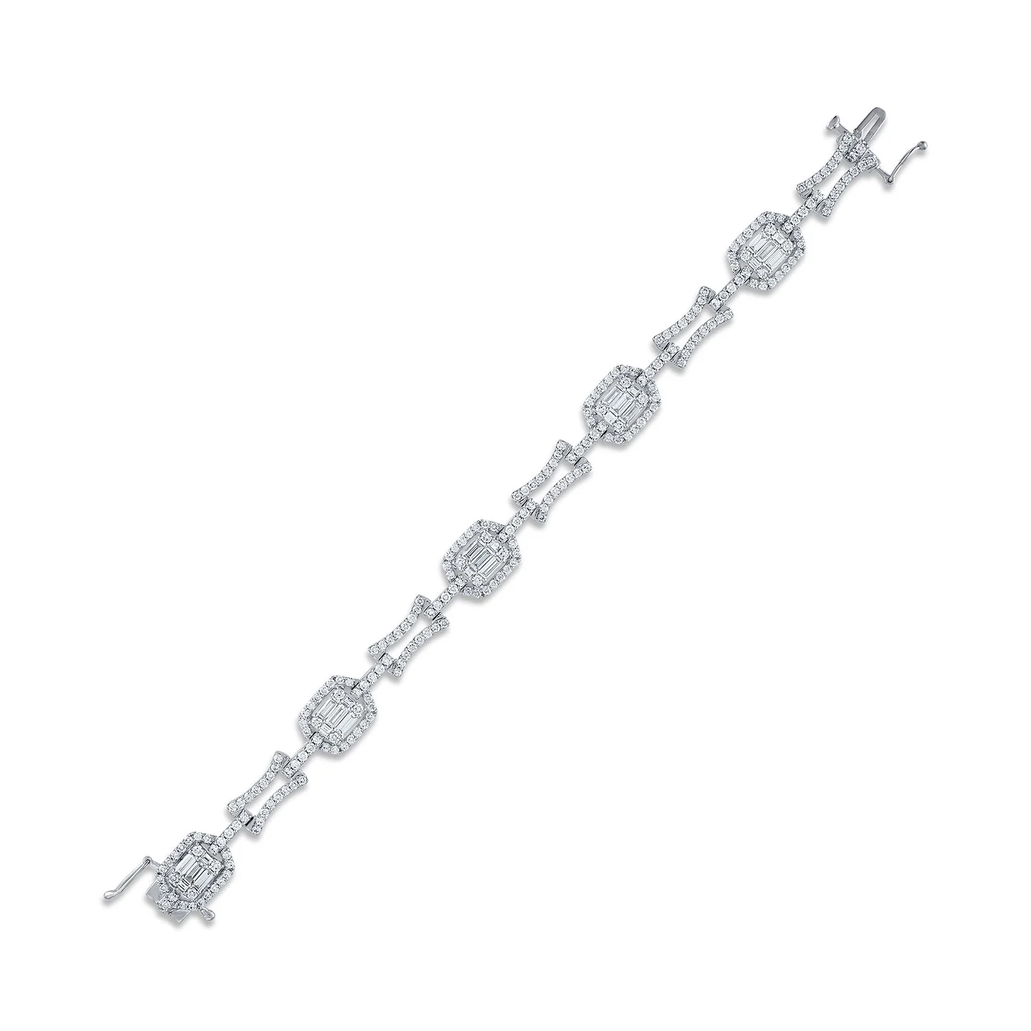 6.85CT Emerald Cut Diamond Bracelet - Image 3