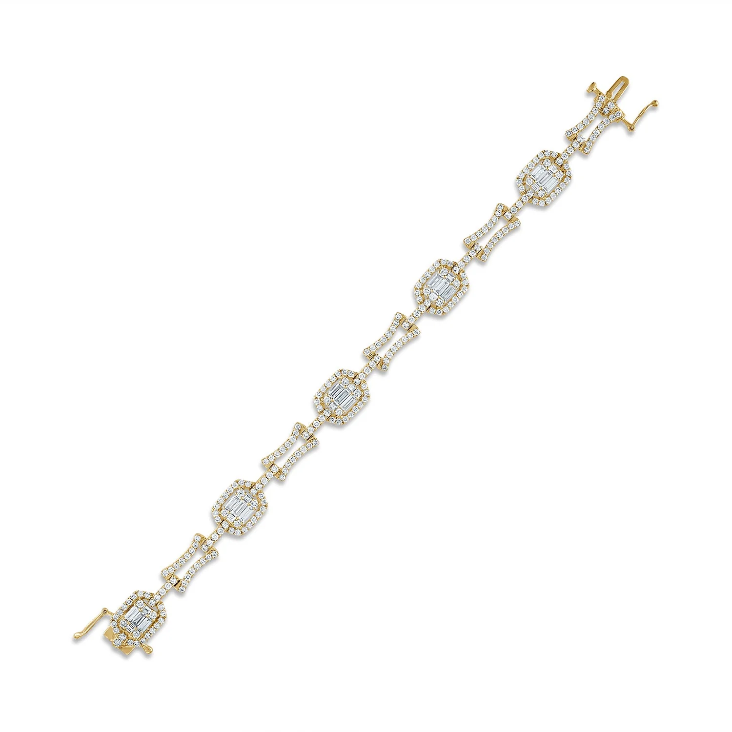 6.85CT Emerald Cut Diamond Bracelet - Image 4