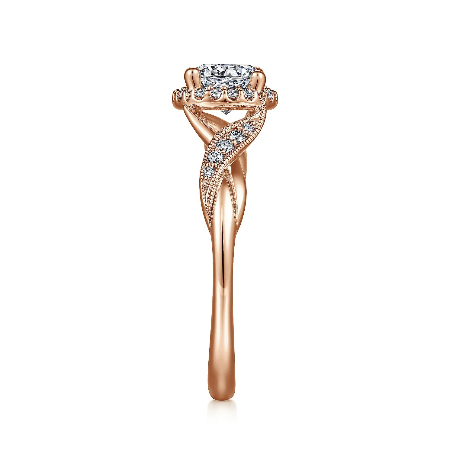 Twisted Diamond Engagement Ring - Image 11