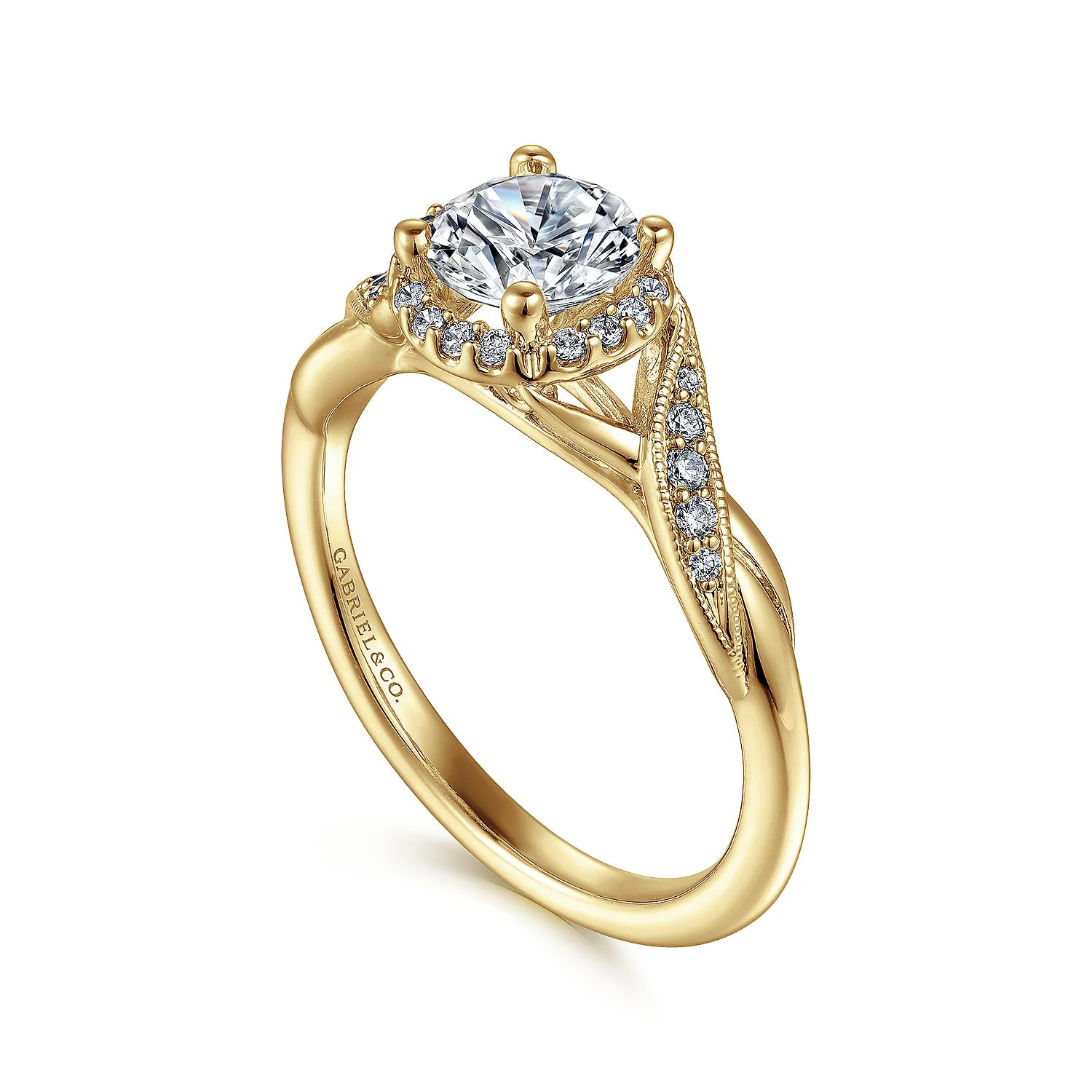 Twisted Diamond Engagement Ring - Image 13