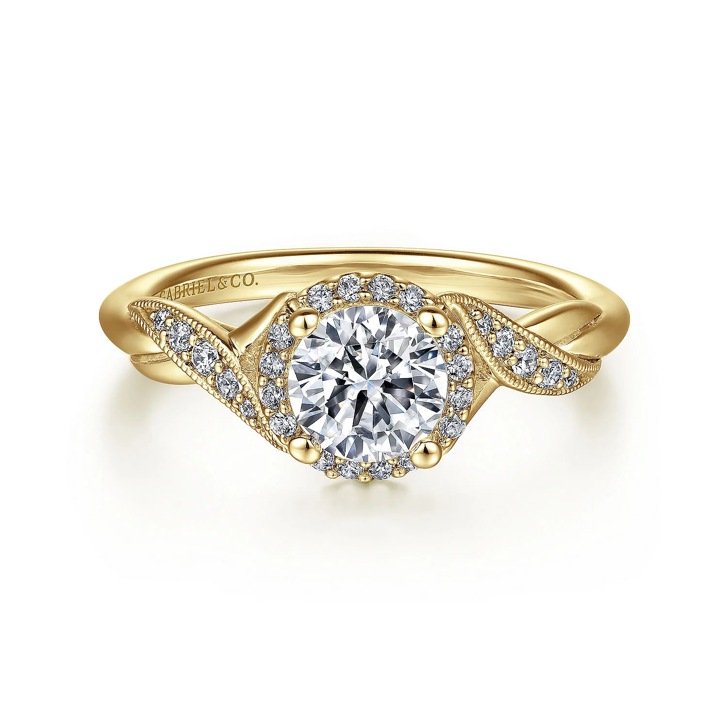 Twisted Diamond Engagement Ring - Image 14