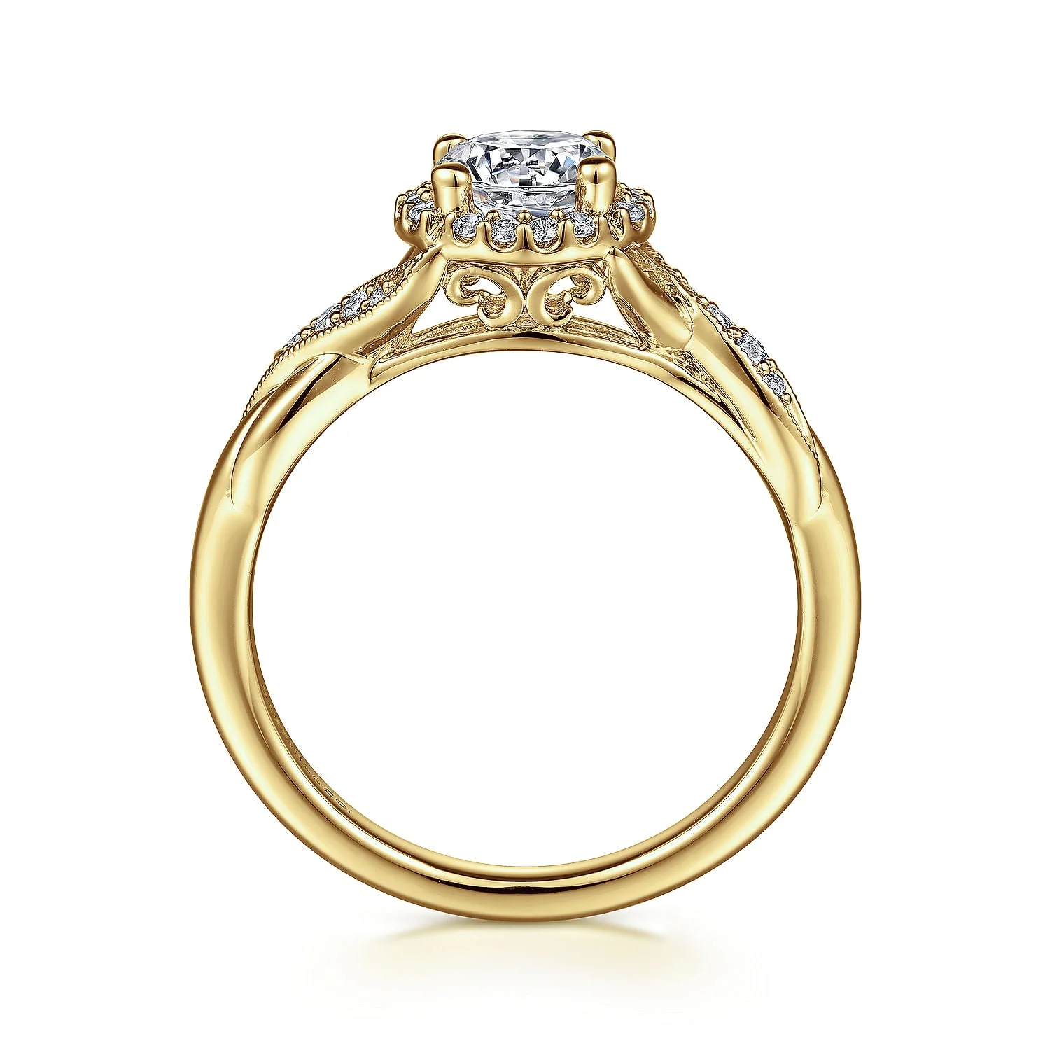 Twisted Diamond Engagement Ring - Image 16