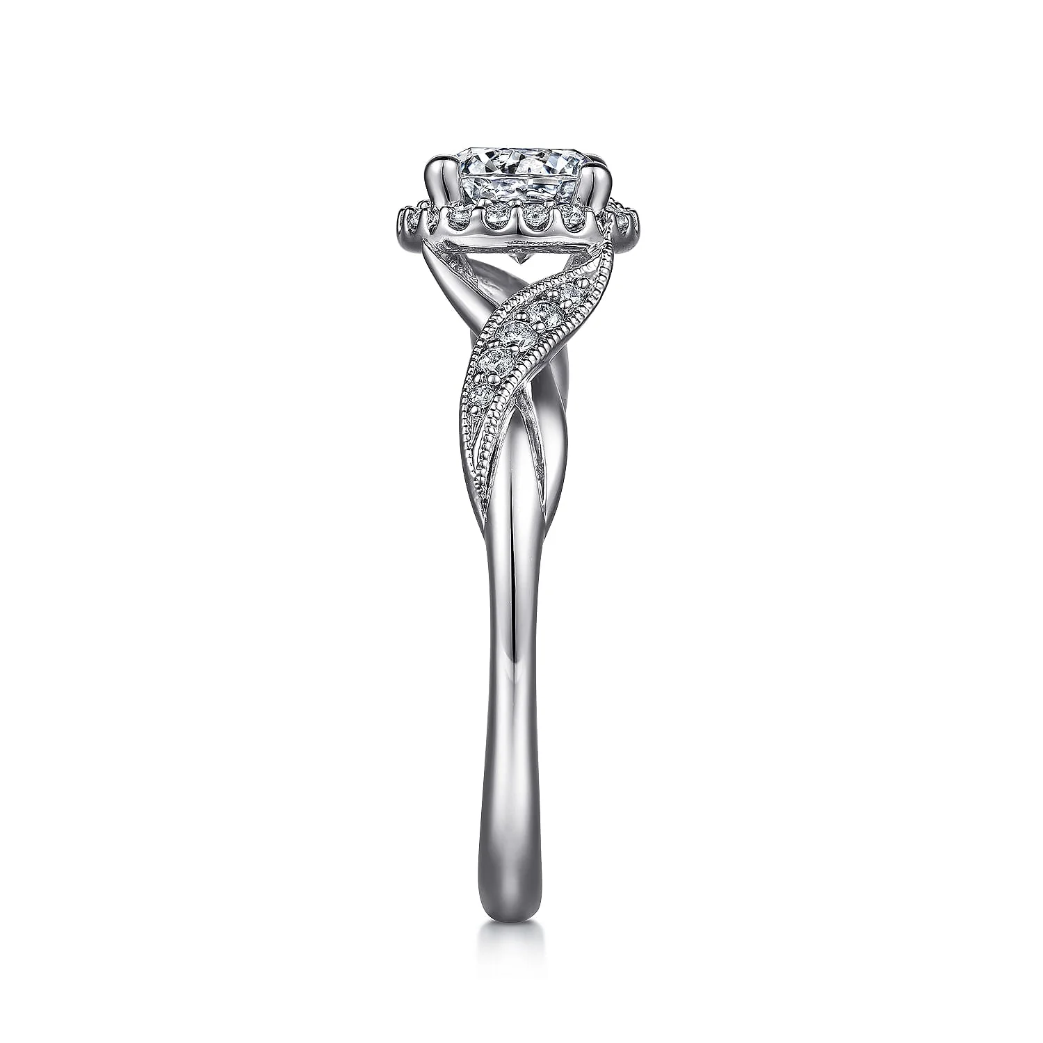 Twisted Diamond Engagement Ring - Image 5