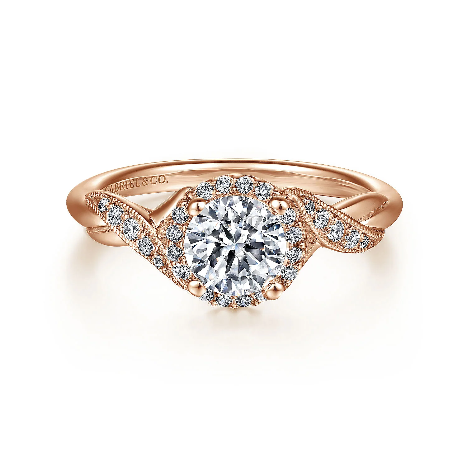 Twisted Diamond Engagement Ring - Image 8