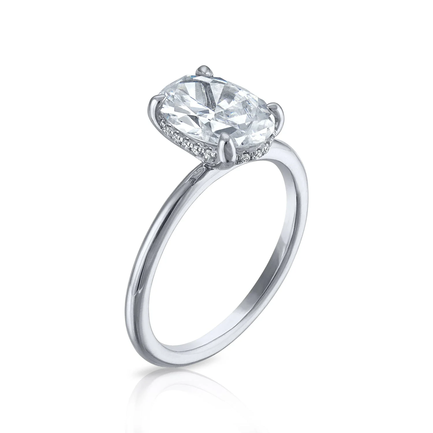 Hidden Halo Solitaire Engagement Ring - Image 5