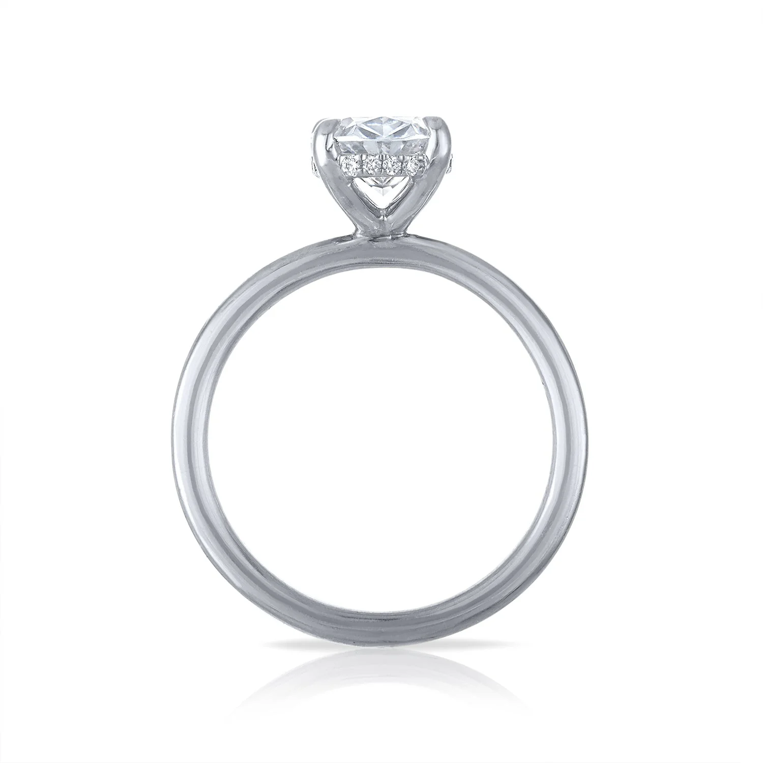 Hidden Halo Solitaire Engagement Ring - Image 6