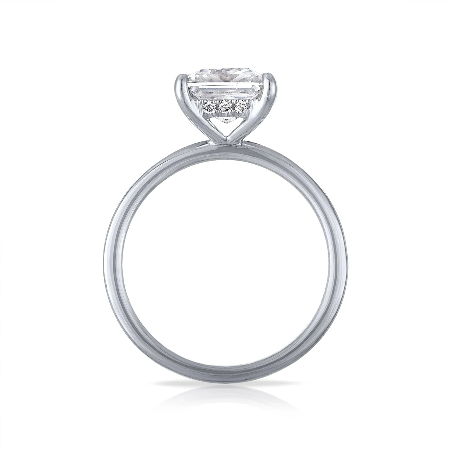 Hidden Halo Solitaire Engagement Ring - Image 6