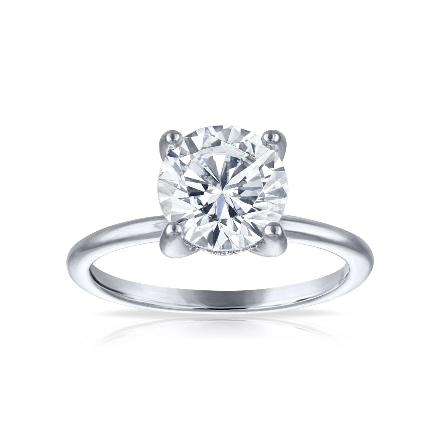 Hidden Halo Solitaire Engagement Ring - Image 4