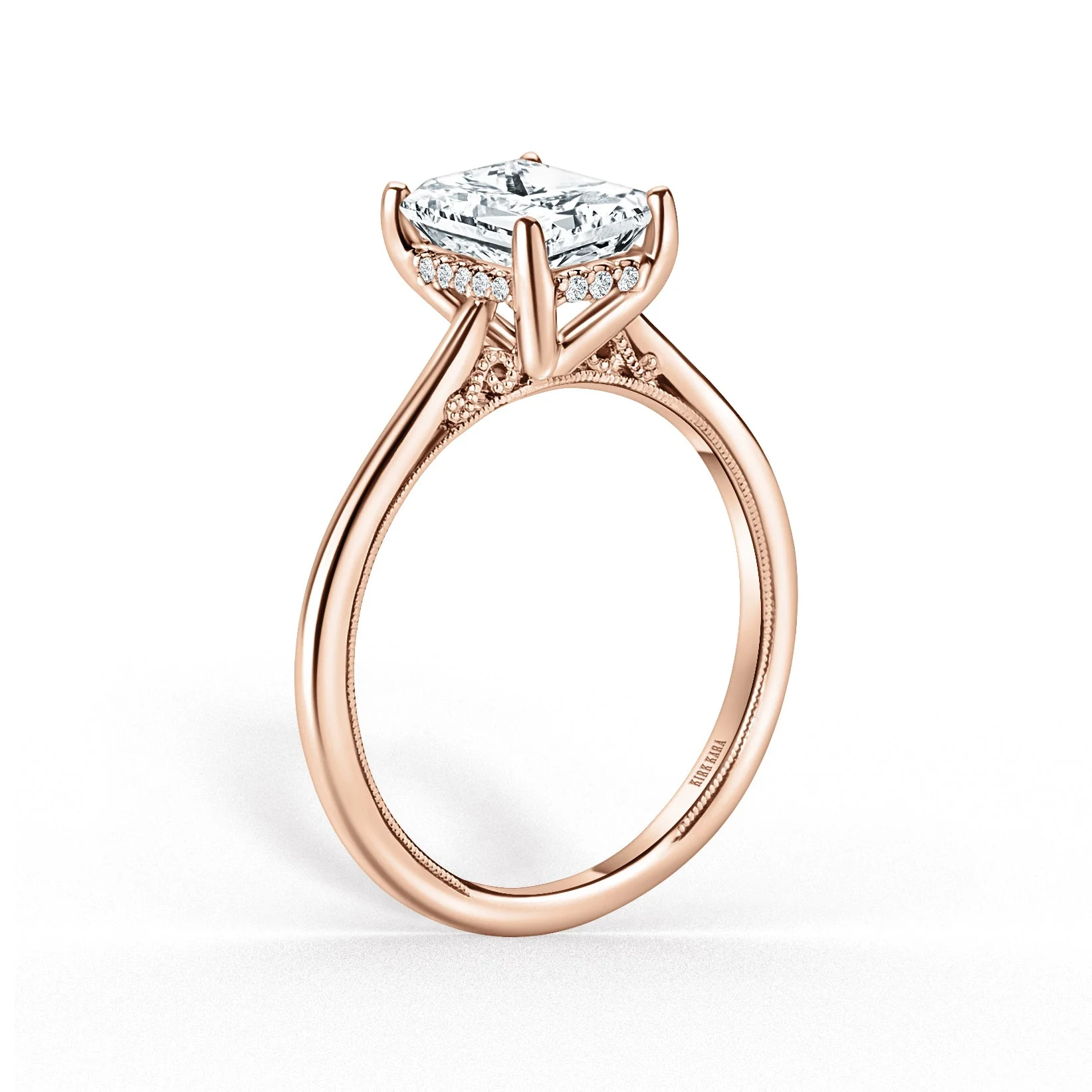 Hidden Halo Engagement Ring - Image 4