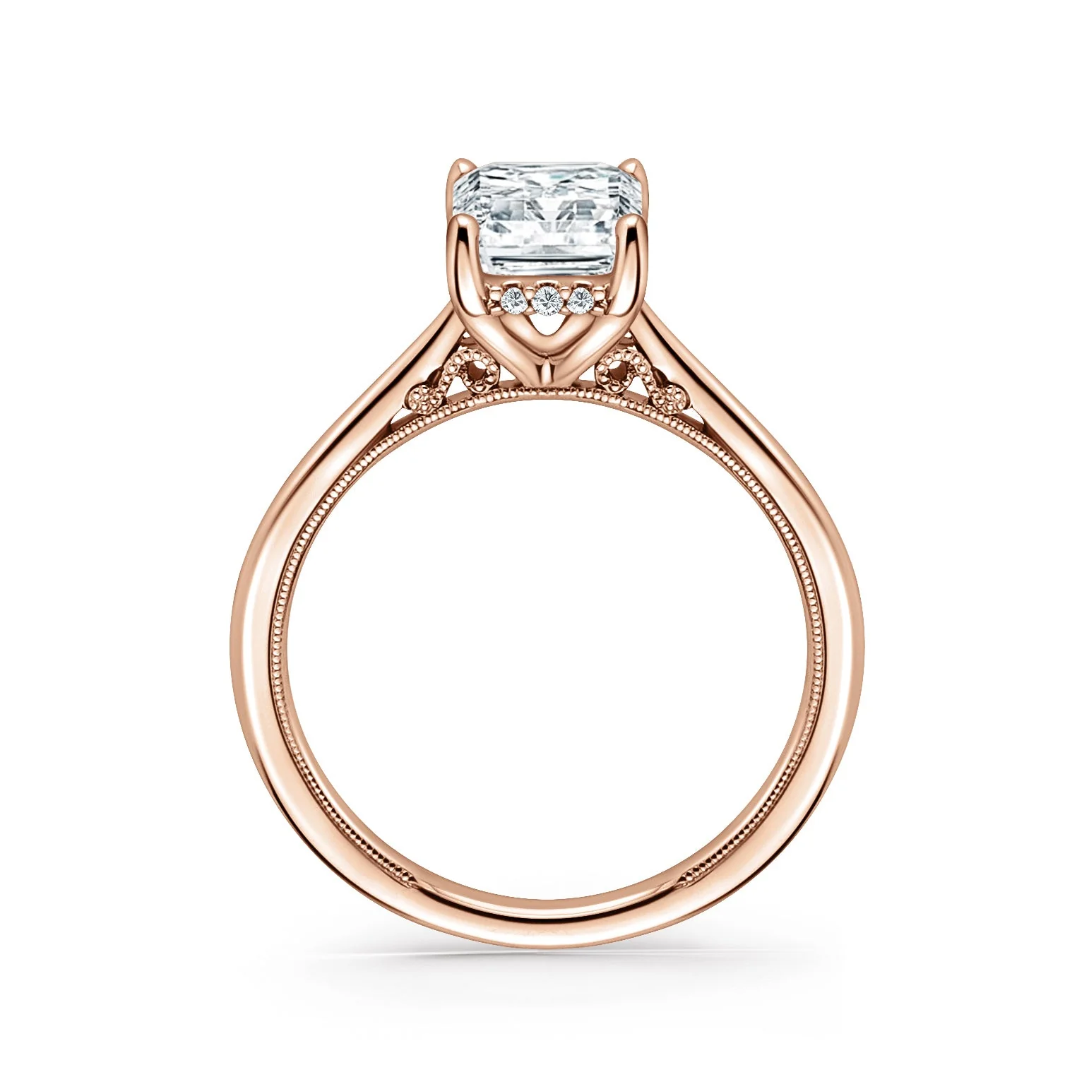 Hidden Halo Engagement Ring - Image 6