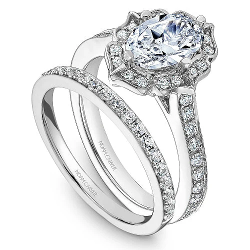 Diamond Halo Engagement Ring - Image 3