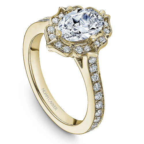 Diamond Halo Engagement Ring - Image 5